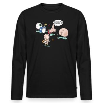 Pension 2023 enfin l’heure de la plantation - T-shirt manches longues Premium bio Homme - noir - Devant - Nico (187cm)