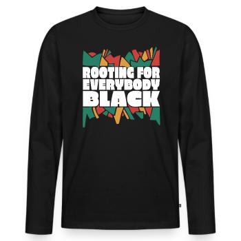 Roots for All Blacks Festival America - Men's Premium Organic Long Sleeve Shirt - black - Front - Nico (187cm)
