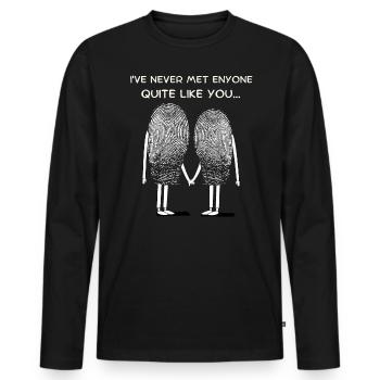 Je n’ai jamais vu de poison comme toi - T-shirt manches longues Premium bio Homme - noir - Devant - Nico (187cm)
