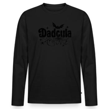 Dadcula Halloween Carnival Costume Daddy Men - Men's Premium Organic Long Sleeve Shirt - black - Front - Nico (187cm)