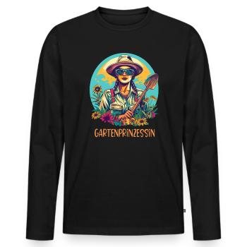 Gartenprinzessin Garten Muttertag Mama Gärtner - Männer Premium Bio Langarmshirt - Schwarz - Vorne - Nico (187cm)