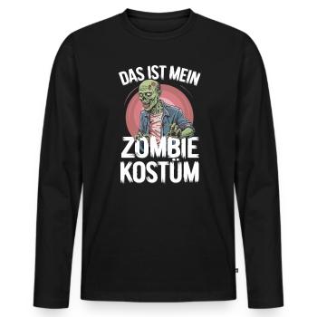 Zombie Disguise Carnival Boys - Men's Premium Organic Long Sleeve Shirt - black - Front - Nico (187cm)