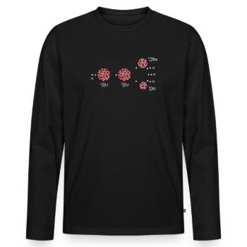 uranium 235, Physics science nuclear - Men's Premium Organic Long Sleeve Shirt - black - Front - Nico (187cm)