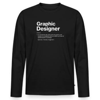 Graphic Designer Definition, graphic designer - Men's Premium Organic Long Sleeve Shirt - black - Front - Nico (187cm)