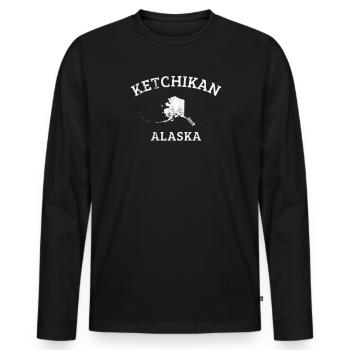 Ketchikan alaska, alaska - Men's Premium Organic Long Sleeve Shirt - black - Front - Nico (187cm)