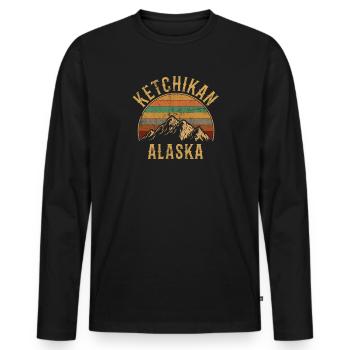 Ketchikan alaska, alaska - Men's Premium Organic Long Sleeve Shirt - black - Front - Nico (187cm)
