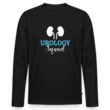 Urology Squad, Nurse Dialysis Urology - Men's Premium Organic Long Sleeve Shirt - black - Front - Nico (187cm)