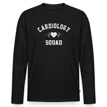 Cardiology squad, nurse cardiologist - Men's Premium Organic Long Sleeve Shirt - black - Front - Nico (187cm)