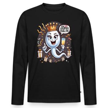 Il y a 25 ans, j’étais la femme la plus rapide - T-shirt manches longues Premium bio Homme - noir - Devant - Nico (187cm)
