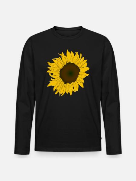 Radiant Sunflower - Men's Premium Organic Long Sleeve Shirt - black