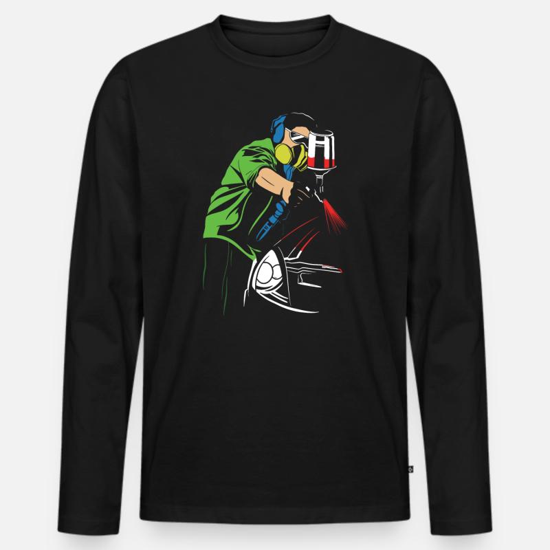 Der tollste Beruf der Welt - Männer Premium Bio Langarmshirt - Schwarz