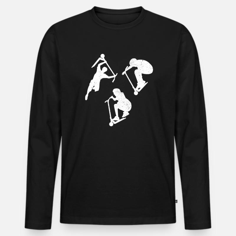 Scooter-Meister - Männer Premium Bio Langarmshirt - Schwarz