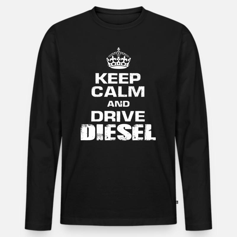 DIESEL POWER - Männer Premium Bio Langarmshirt - Schwarz