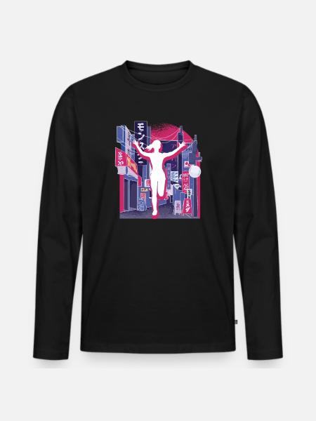 Asian City Marathon, Trail Running - Men's Premium Organic Long Sleeve Shirt - black