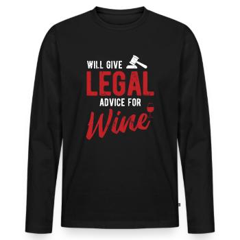 Richter Jurist Anwalt - Männer Premium Bio Langarmshirt - Schwarz - Vorne - Nico (187cm)