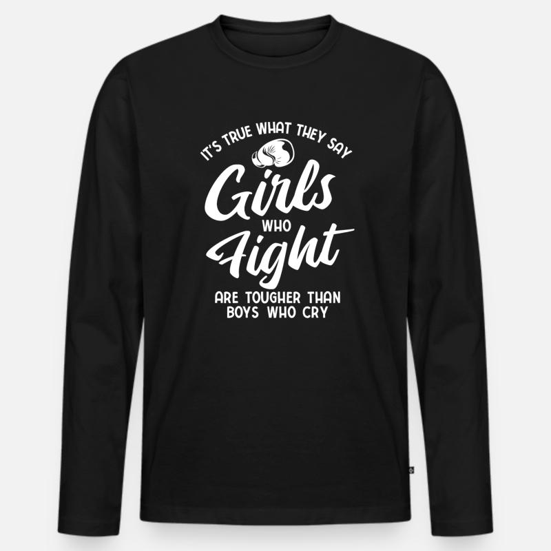 Boxsport Boxing - Männer Premium Bio Langarmshirt - Schwarz