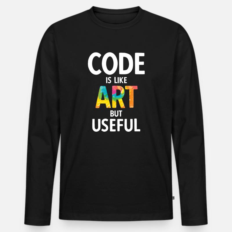 Software Ingenieur Informatiker Programmierer - Männer Premium Bio Langarmshirt - Schwarz