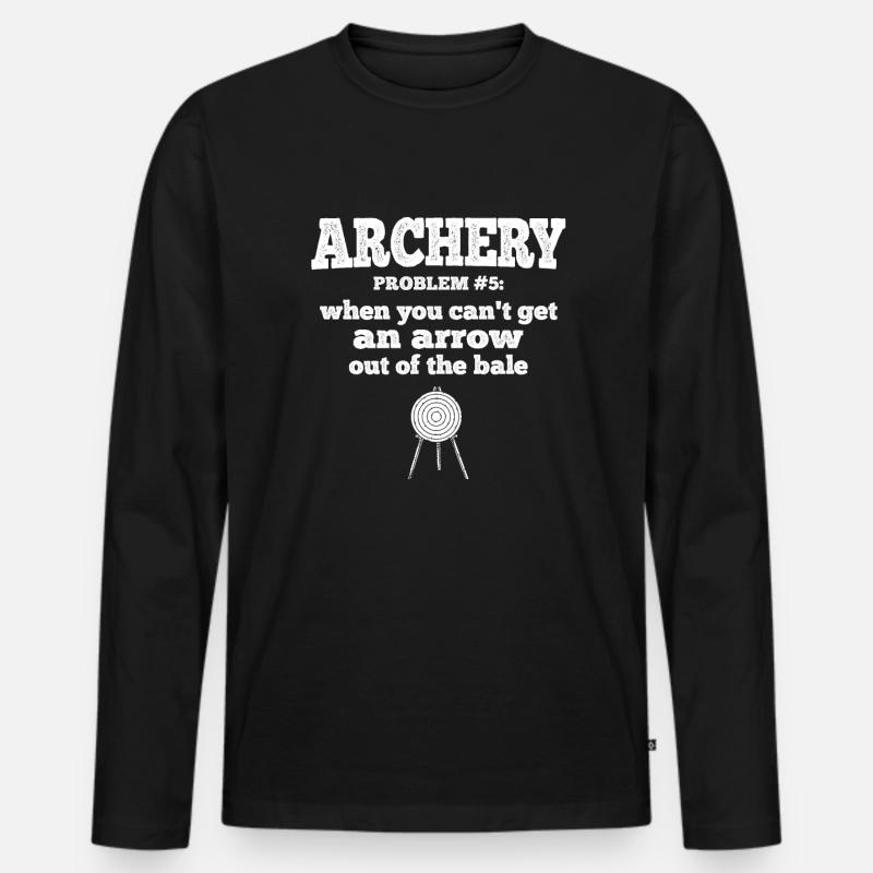 Bogenschießen Archery - Männer Premium Bio Langarmshirt - Schwarz