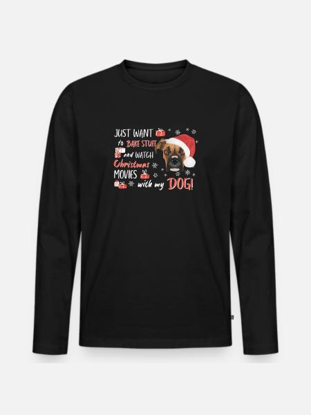 Boxer Joyeux Noël - T-shirt manches longues Premium bio Homme - noir