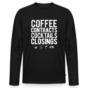 Immobilien-Händler Für Immobilien-Makler - Männer Premium Bio Langarmshirt - Schwarz - Vorne - Nico (187cm)