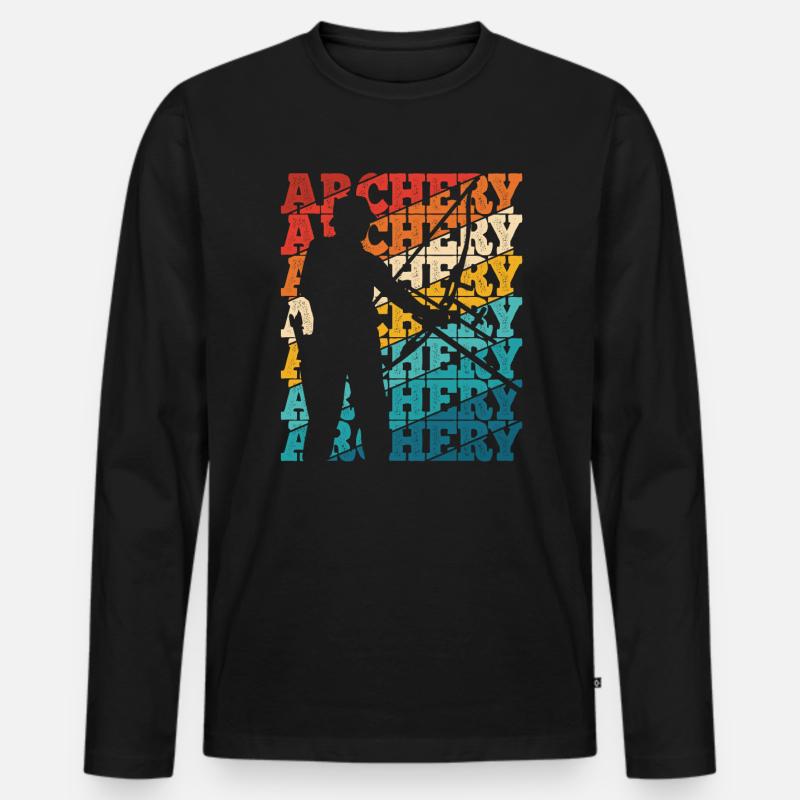 Bogenschießen Archery - Männer Premium Bio Langarmshirt - Schwarz