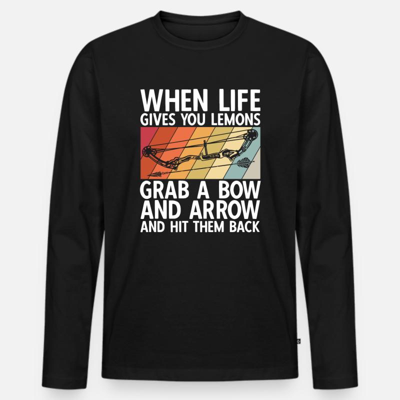 Bogenschießen Archery - Männer Premium Bio Langarmshirt - Schwarz