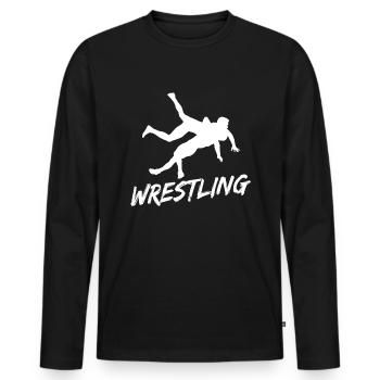 Grappling Martial Arts Wrestling - Männer Premium Bio Langarmshirt - Schwarz - Vorne - Nico (187cm)