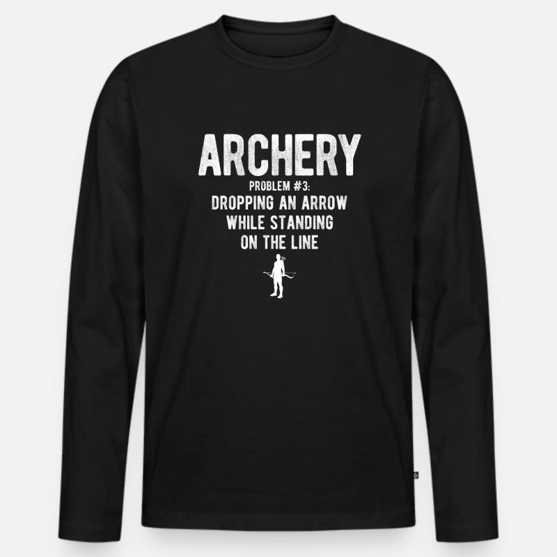 Bogenschießen Archery - Männer Premium Bio Langarmshirt - Schwarz