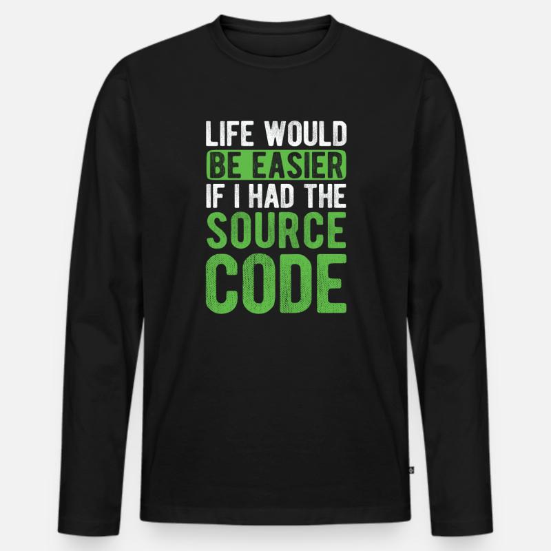 Software Ingenieur Informatiker Programmierer - Männer Premium Bio Langarmshirt - Schwarz