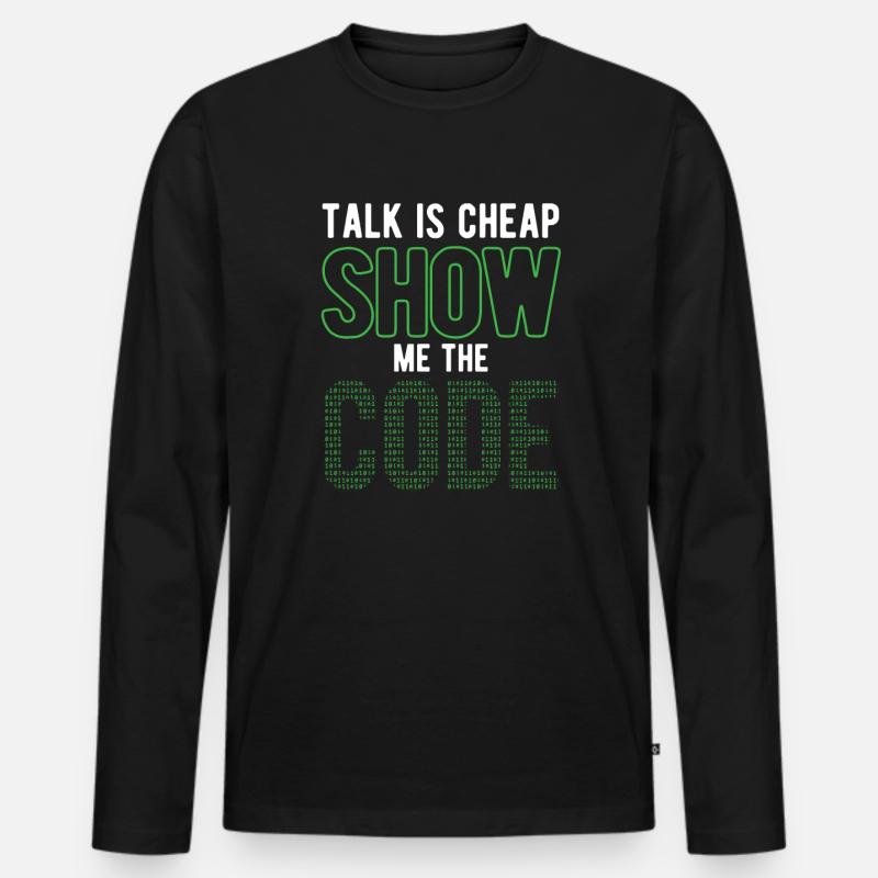 Software Ingenieur Informatiker Programmierer - Männer Premium Bio Langarmshirt - Schwarz
