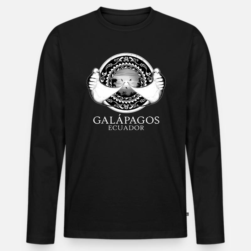 Mantarochen Galápagos Ecuador - Männer Premium Bio Langarmshirt - Schwarz