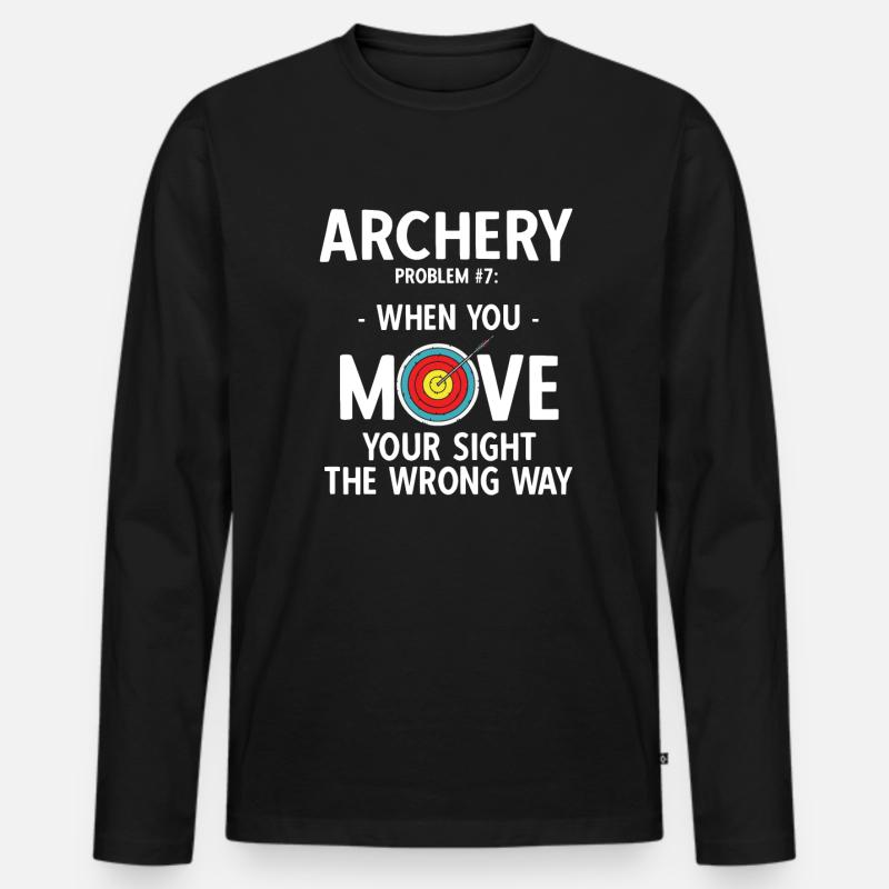 Bogenschießen Archery - Männer Premium Bio Langarmshirt - Schwarz