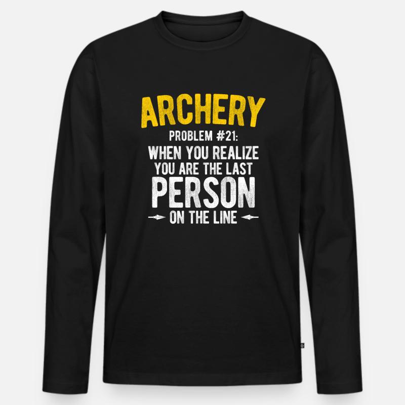 Bogenschießen Archery - Männer Premium Bio Langarmshirt - Schwarz