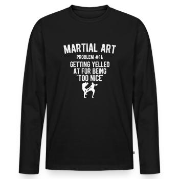 Mixed Martial Arts MMA - Männer Premium Bio Langarmshirt - Schwarz - Vorne - Nico (187cm)
