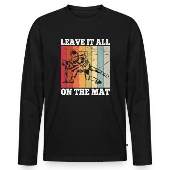 Grappling Martial Arts Wrestling - Männer Premium Bio Langarmshirt - Schwarz - Vorne - Nico (187cm)