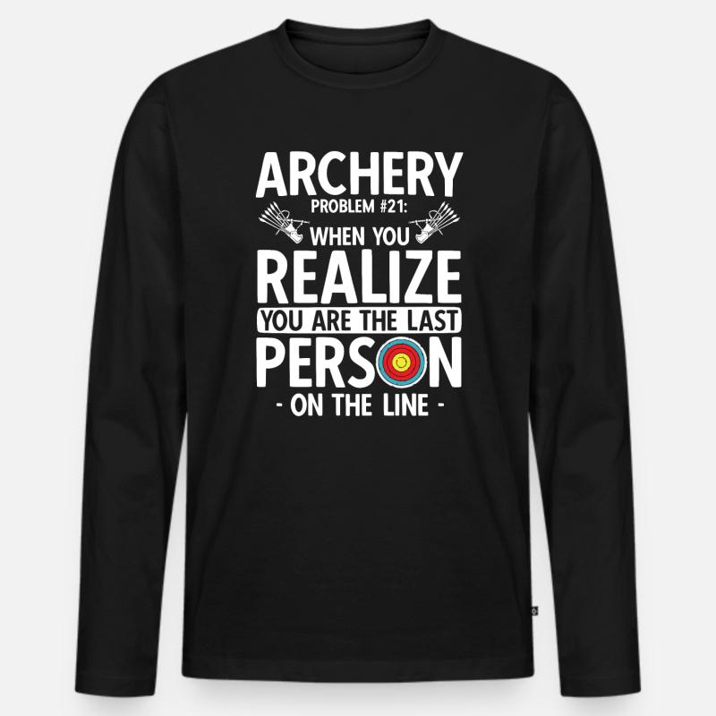 Bogenschießen Archery - Männer Premium Bio Langarmshirt - Schwarz