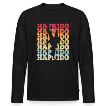 Koreanischer Kampfsport Hapkido - Männer Premium Bio Langarmshirt - Schwarz - Vorne - Nico (187cm)