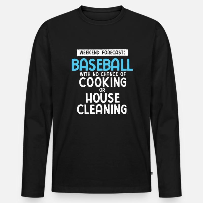 Baseball - Männer Premium Bio Langarmshirt - Schwarz