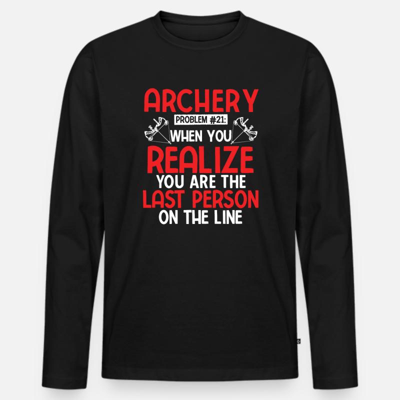 Bogenschießen Archery - Männer Premium Bio Langarmshirt - Schwarz