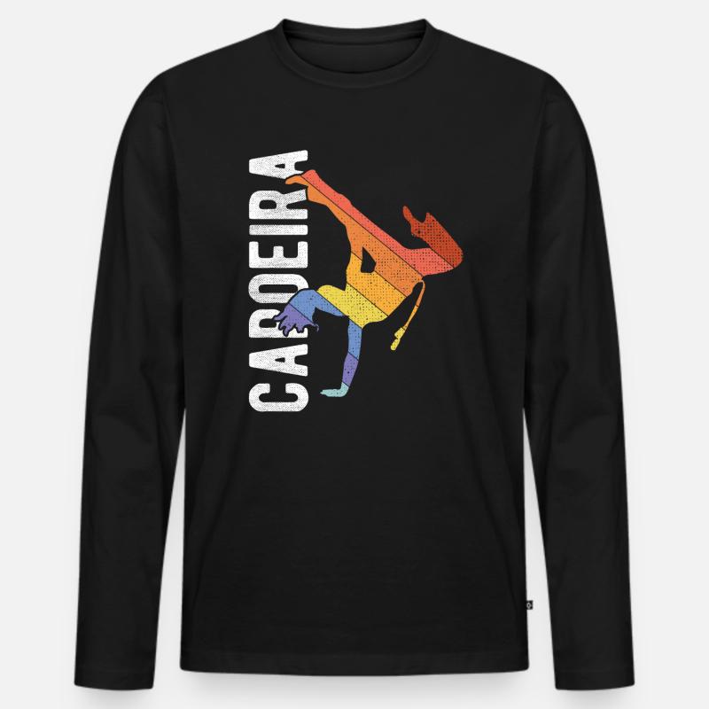 Capoeira - Männer Premium Bio Langarmshirt - Schwarz