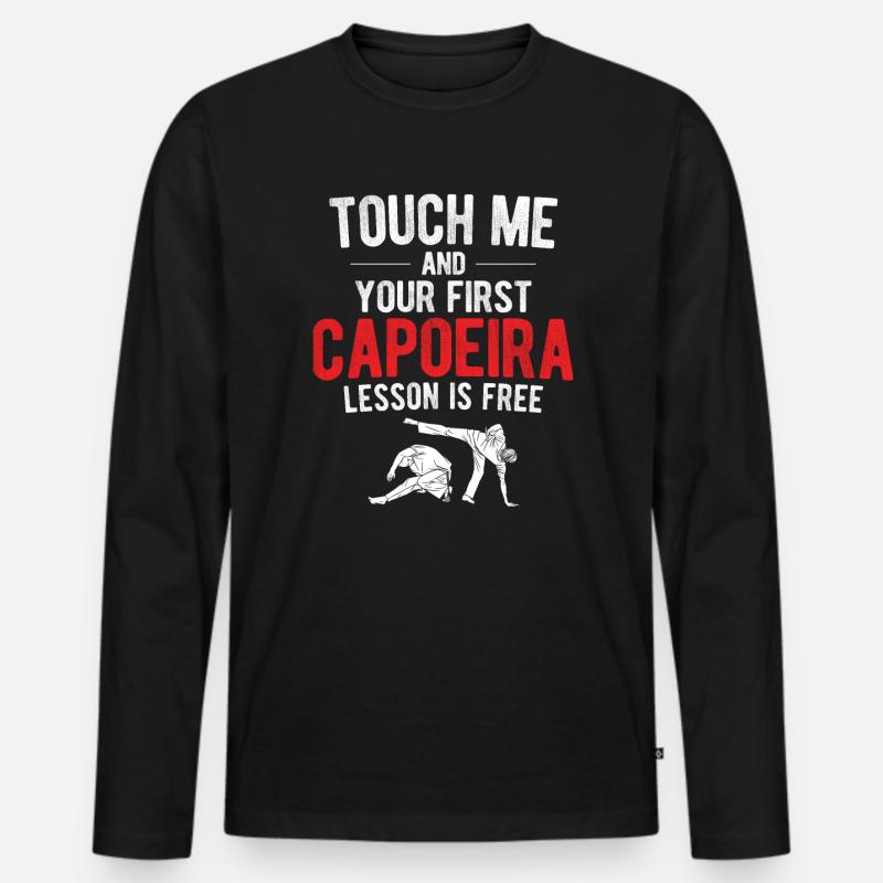 Capoeira - Männer Premium Bio Langarmshirt - Schwarz