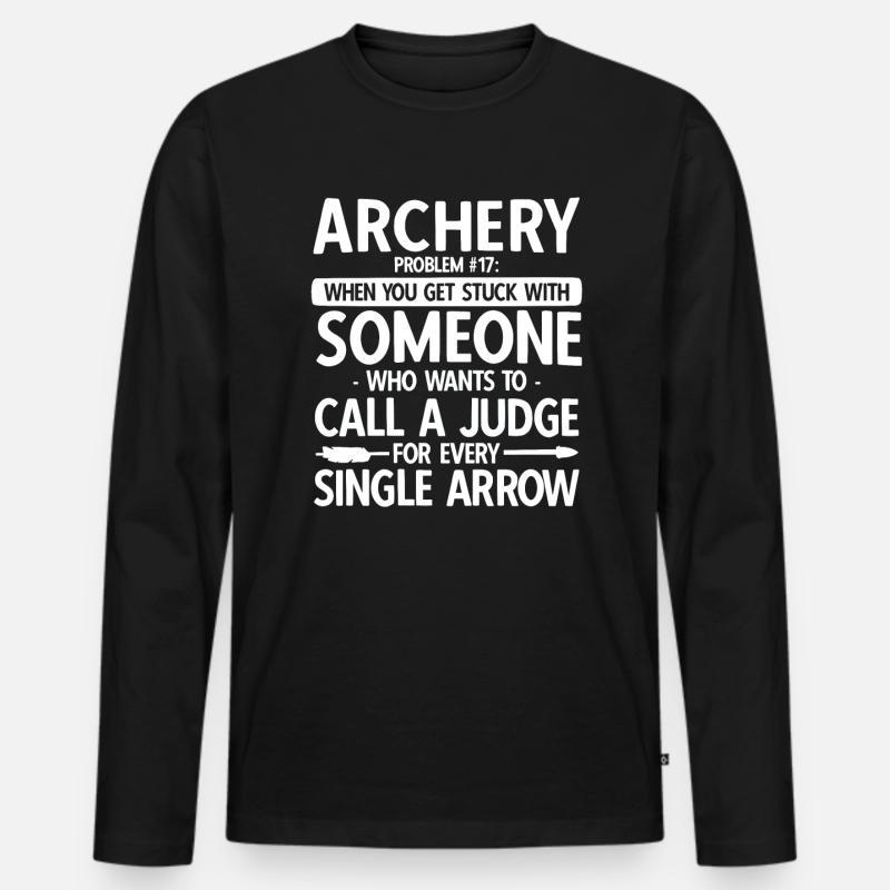 Bogenschießen Archery - Männer Premium Bio Langarmshirt - Schwarz