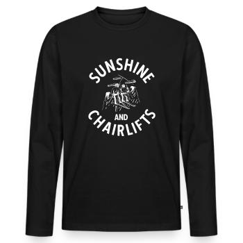 Skiurlaub Spruch Für Ski Skifahrer - Männer Premium Bio Langarmshirt - Schwarz - Vorne - Nico (187cm)