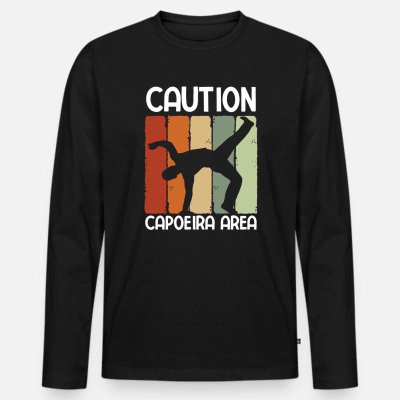Capoeira - Männer Premium Bio Langarmshirt - Schwarz