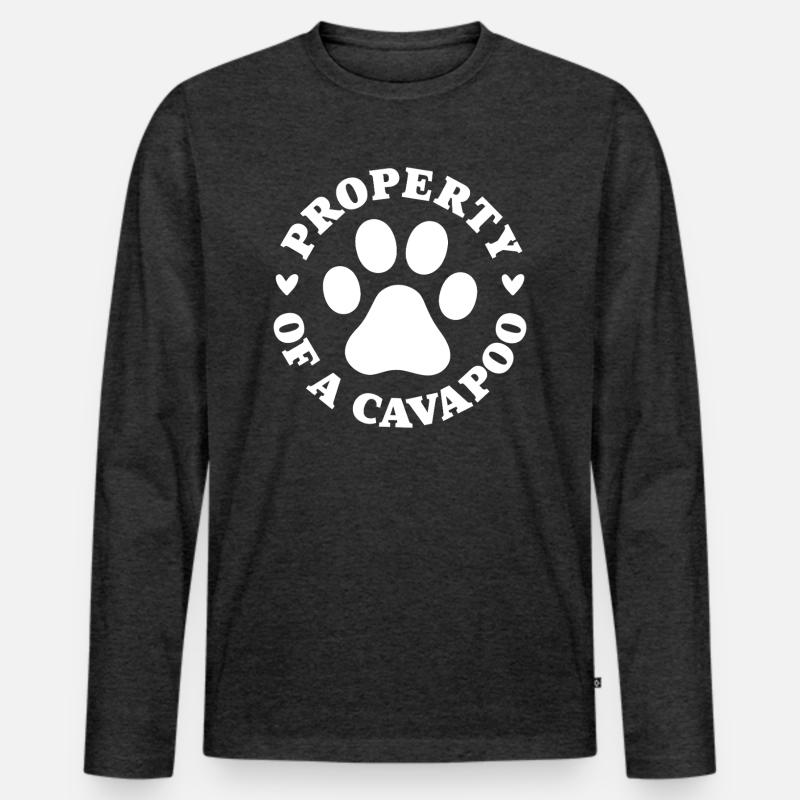 Eigentum eines Cavapoo Männer Premium Bio Langarmshirt