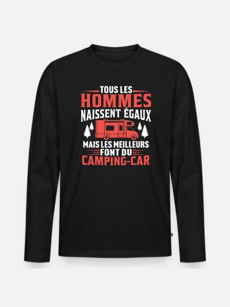 les meilleurs font du camping-car - T-shirt manches longues Premium bio Homme - noir