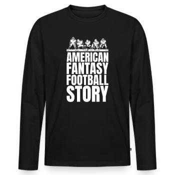 Lustiger amerikanischer Fantasy-Football - Männer Premium Bio Langarmshirt - Schwarz - Vorne - Nico (187cm)