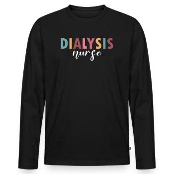 The life of a dialysis nurse - Men's Premium Organic Long Sleeve Shirt - black - Front - Nico (187cm)