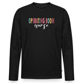Surgical Nurse Life - Men's Premium Organic Long Sleeve Shirt - black - Front - Nico (187cm)