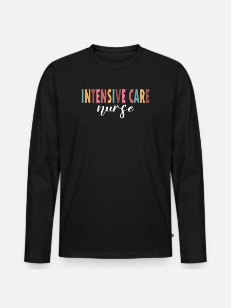 Leben als Intensivpfleger - Männer Premium Bio Langarmshirt - Schwarz